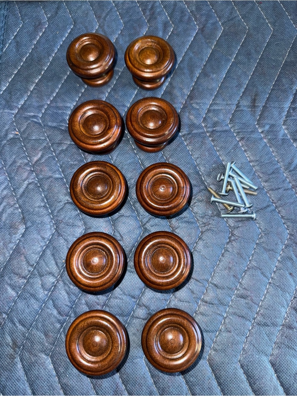 Wooden Round Cabinet Knobs - Brown (Unbranded)
